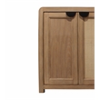 Pemberly Row Wood Console with Reversible Panel Doors in Natural