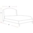 Pemberly Row Traditional Fabric Queen Bed in Milano Snow Beige