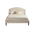 Pemberly Row Traditional Fabric Queen Bed in Milano Snow Beige