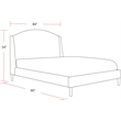 Pemberly Row Traditional Fabric King Bed in Milano Snow Beige