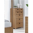 Pemberly Row 5 Drawer Traditional Wood Chest with Cedar Bottom in Natural