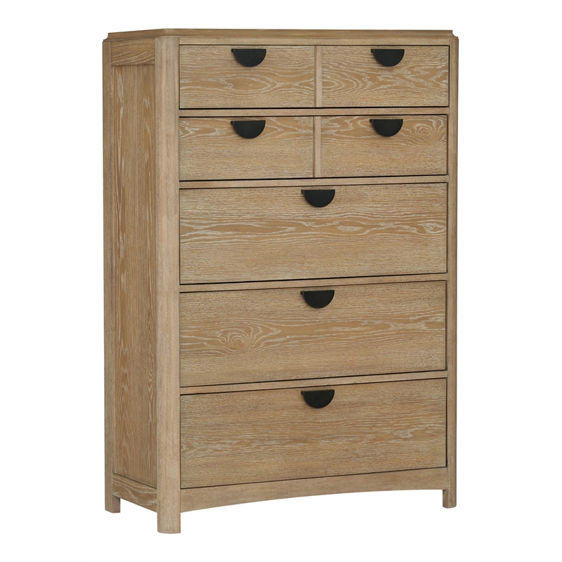 Pemberly Row 5 Drawer Traditional Wood Chest with Cedar Bottom in Natural