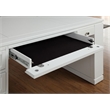 Pemberly Row Wood Writing Desk with Power Center and USB in White