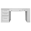 Pemberly Row Wood Writing Desk with Power Center and USB in White