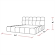 Pemberly Row Traditional Fabric Upholstered Queen Bed in Beige