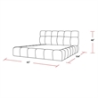 Pemberly Row Traditional Fabric Upholstered King Bed in Beige