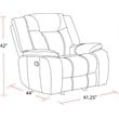 Pemberly Row Traditional Microfiber Glider Recliner in Taupe