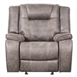Pemberly Row Traditional Microfiber Glider Recliner in Taupe