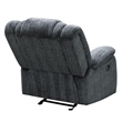 Pemberly Row Polyester Blend Velvet Fabric Glider Recliner in Gray