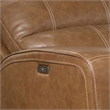Pemberly Row Modern 6 Piece Leather Reclining Sectional in Brown