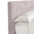 Pemberly Row Traditional Fabric Queen Bed in Porcelain Taupe