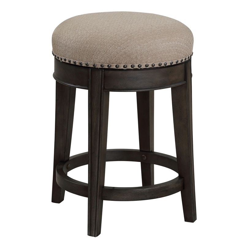 Pemberly Row Traditional Wood Everywhere Console with 3 Stools in Gray