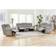 Pemberly Row Power Recliner Sofa with Power Headrests Bristol Gray