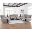 Pemberly Row Pewter Power Reclining Zero Gravity Console Loveseat P2