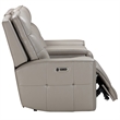 Pemberly Row Pewter Power Reclining Zero Gravity Console Loveseat P2
