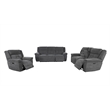 Pemberly Row Bristol Grey Power Reclining Console Loveseat P2