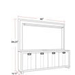 Pemberly Row Ascent 90 in. TV Console with Hutch and Back Panel
