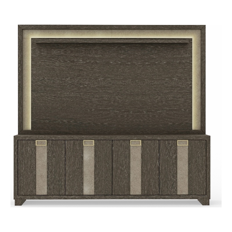 Pemberly Row Ascent 90 in. TV Console with Hutch and Back Panel