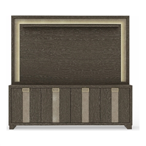 Pemberly Row Ascent 90 in. TV Console with Hutch and Back Panel