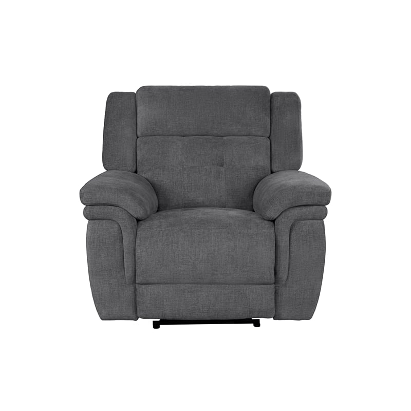 Pemberly Row Bristol Grey Power Reclining Sofa Loveseat and Recliner