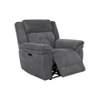 Pemberly Row Bristol Grey Power Reclining Sofa Loveseat and Recliner
