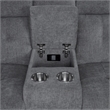 Pemberly Row Bristol Grey Power Reclining Sofa Loveseat and Recliner