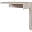 Pemberly Row Solid Wood 3PC L-Shaped Home Office Desk in Cottage White