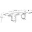 Pemberly Row Dining 84 In. Rectangular Extendable Table With 8 Chairs