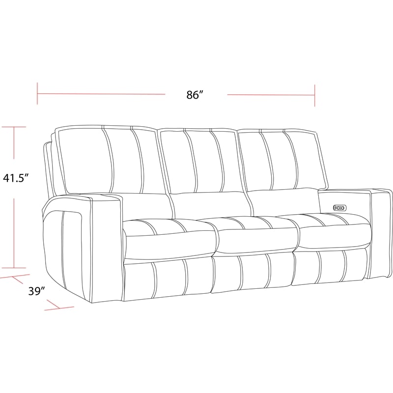 Pemberly Row Saddle Power Reclining Sofa Loveseat and Recliner