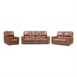 Pemberly Row Saddle Power Reclining Sofa Loveseat and Recliner