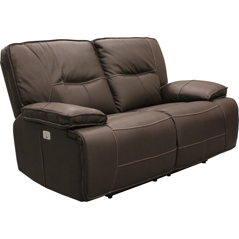 Pemberly Row Chocolate Power Reclining Sofa Loveseat and Recliner