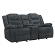 Pemberly Row Misty Storm Manual Glider Reclining Sofa Loveseat Recliner