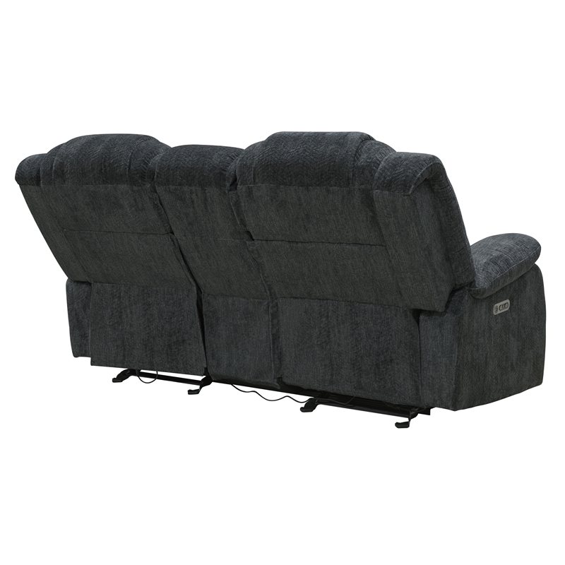 Pemberly Row Misty Storm Manual Glider Reclining Sofa Loveseat Recliner