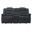 Pemberly Row Misty Storm Manual Glider Reclining Sofa Loveseat Recliner