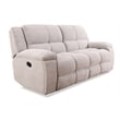 Pemberly Row Opal Taupe Manual Reclining Sofa Loveseat and Recliner