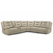 Pemberly Row Tahoe Fog 6 Piece Power Sectional with Adjustable Headrests