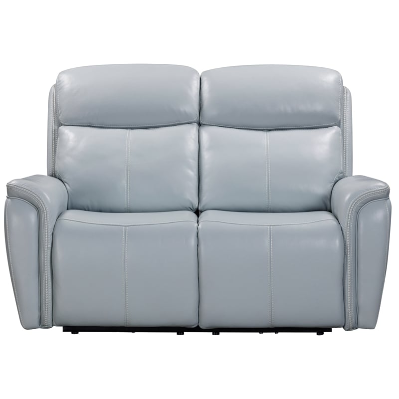 Pemberly Row Seamist Grey Power Reclining Sofa Loveseat and Recliner