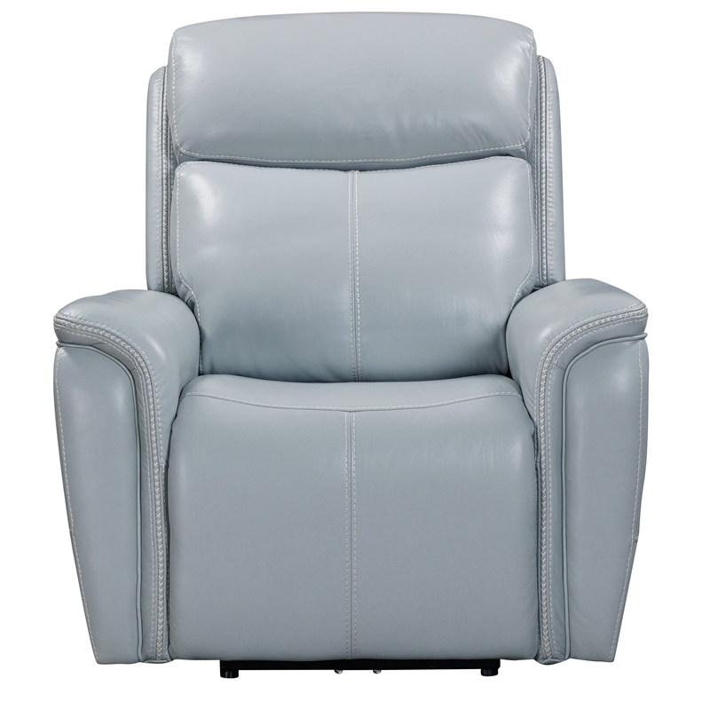 Pemberly Row Seamist Grey Power Reclining Sofa Loveseat and Recliner