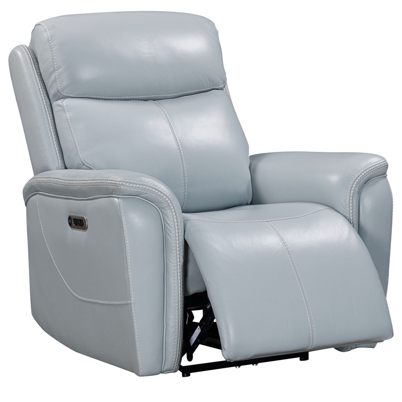 Pemberly Row Seamist Grey Power Reclining Sofa Loveseat and Recliner