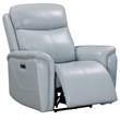 Pemberly Row Seamist Grey Power Reclining Sofa Loveseat and Recliner