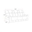 Pemberly Row Shadow Brown Manual Reclining Sofa Loveseat and Recliner