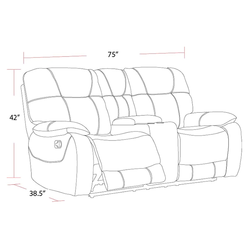 Pemberly Row Shadow Brown Manual Reclining Sofa Loveseat and Recliner