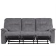 Pemberly Row Shadow Grey Manual Reclining Sofa Loveseat and Recliner