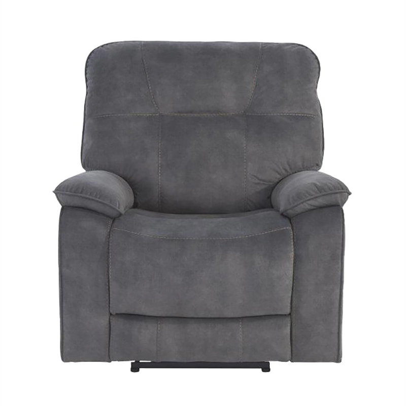 Pemberly Row Shadow Grey Manual Reclining Sofa Loveseat and Recliner