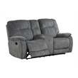 Pemberly Row Shadow Grey Manual Reclining Sofa Loveseat and Recliner