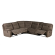 Pemberly Row Shadow Brown 6 Piece Modular Manual Reclining Sectional