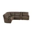 Pemberly Row Shadow Brown 6 Piece Modular Manual Reclining Sectional