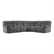 Pemberly Row Shadow Grey 6 Piece Modular Manual Reclining Sectional