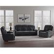 Pemberly Row Charcoal Power Reclining Sofa Loveseat and Recliner