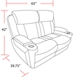 Pemberly Row Charcoal Power Reclining Sofa Loveseat and Recliner